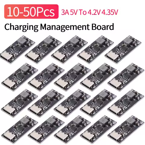 10-50Pcs IP2312 Lithium Battery Fast Charging Board 3A 5V To 4.2V 4.35V Type C Polymer Ternary Lithi
