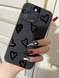 Una Funda De Teléfono Suave Y Elegante En Color Negro Con Diseño De Corazón, Adecuada Para Iphone 15/15 Plus/15 Pro/15 Pro Max/14 Pro Max/14 Pro/14 Plus/14/13pro Max/13pro/13/13mini/se3/7/8/se2/12 Pro Max/12 Pro/12/12 Mini/11 Pro Max/11 Pro/11/xr/xs Max/x/xs/7p/8p, Huawei Mate 20 Pro/mate 20/p30 Pro/p30/p20 Lite/p20 Pro/p20/y9a/huawei Enjoy 20 Plus/y9 Prime 2019/p40 Lite/nova 6 Se/nova 7i/y9s/honor 9x/honor 9x Pro/p30 Lite/nova 9/honor 50, Xiaomi 11 Lite/poco M3 Pro/poco M4 Pro/poco F3/poco X4 Gt/12t/poco X5 Pro/poco C3/poco X3 Pro, Redmi 9t/note 9t/10/note 11 Pro/note 12 Pro/note 11s/9a/12c/11a, Pixel 6 Pro/6/6a/7/7a/7 Pro/8/8 Pro, Samsung Galaxy A72/a30s/a50/a51/a22/a32/a52/a52s/a53/s21 Ultra/s21 Fe/s22/a71/note20 U/a22/s21/a13/note10+/s23 Ultra/s23/s23+/a14/s20 Fe/a30/s21 Plus/a32/a33/note20/a12/a21s/a03s 164 Mm/a91/m80s/s10 Lite/s10e/s22 Plus/a04/a03 Core/a23/s24/s24+/s24 Ultra/m33/m31/a20s/a60/m30/a40s/a03s 166 Mm/m11/a11/a01/m52/m32/f22/m22/a54/m53/a15/a05/a05s/a42/a31/a73/s10/s1