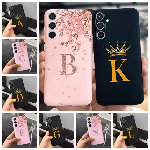 For Samsung Galaxy A52 A52S A53 A54 5G Case Luxury Crown Letters Painted Soft Slim Back Cover For Sa
