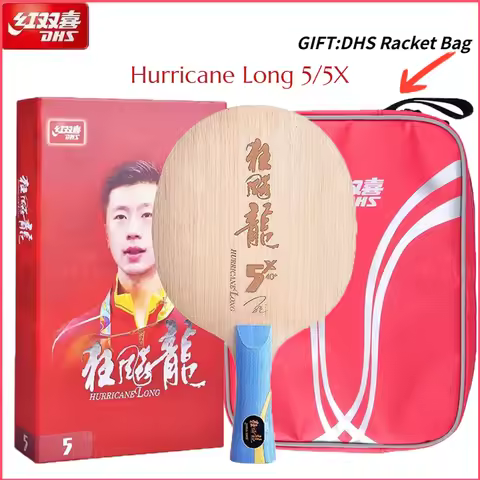 Original Official DHS Hurricane Long 5 long 5X Table Tennis Blade 5 Wood & 2 AC Professional Offensi