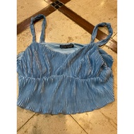 (&428) Pleated Crop Top From Shein Chest 33