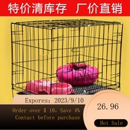 NEW Dog Crate Small Dog Cat Cage Pet Cage Large Dog Household Indoor Medium-Sized Dog Teddy Cage with Toilet Z5IL