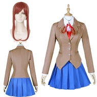 Game Doki Doki Literature Club Monika Cosplay Sayori Yuri Natsuki Cosplay Costume Wig Set School Uni