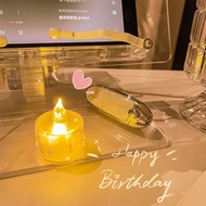 Mini Candles Light Prop for Indoor Decoration Engagement Proposal Scene Setting Artificial Light Fes