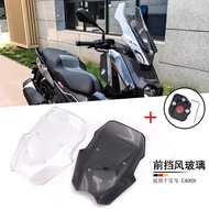 BMW C400X motorcycle front windshield, lengthened and enlarged, C400X modified windshield