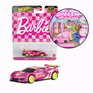 Hot Wheels Pop Culture Barbie 65th Anniversary Corvette C8.R Toy Vehicle Pink HVJ51,New,Authorized
