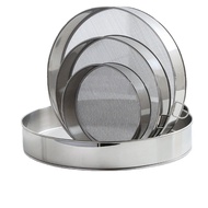 304 Stainless Steel 60 Mesh Round Flour Sieve Thickened Fine Mesh Filter Mesh Dense Hole Powdered Su