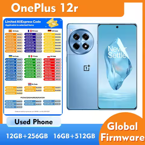 Oneplus 12R 5G 256GB 512GB ROM Smartphone Android features a 6.78-inch 1.5K AMOLED LTPO4 display Use