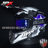 HELM JPX CROSS FOX1 X30 BLACK DOFF PAKET GANTENG GOOGLE SNAIL HELM JPX KLX ORIGINAL HELMET MOTO TRA