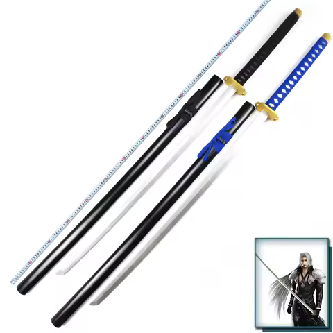 Final Fantasy VII FF7 Sephiroth Wooden Sword 135CM Cosplay Prop Samurai Katana