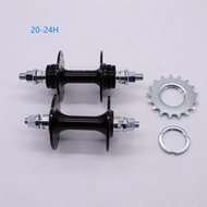 Fixed gear bike Bearings hub 20 24H holes Aluminum alloy front rear hub city bicycle with fixed flyw