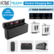 TELESIN GoPro high power Battery Charging Box set  for gopro 12 11 10 9