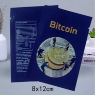 100pcs 8x12cm Ataste BITCOIN Food Experiment Cosmetic Packaging Plastic Bags