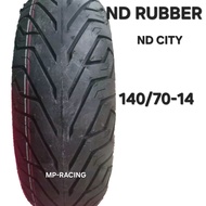 ND CITY  ยางนอก TUBELESS ไม่ใช้ยางใน140/70-14 ล้อหลัง Yamaha AEROX /GPX DEMON 150 GR/GN  มอก.2720-2560 **ราคาต่อเส้น**