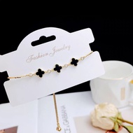 Gelang Clover Rantai Panjang Adjustable Aksesoris Fashion Korea