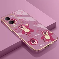 6d Plated Soft Casing for Case Vivo Y17S Y17 Case Vivo Y19 vivi Case VivoY17S vovo Case VivoY17 viv0 Case VivoY19 Strawberry Bear Waving Silicone Case hp SoftCase