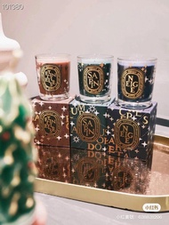 Diptyque蒂普提克2022聖誕限定夜光香薰蠟燭  #Etincelles 冬日暖焰 #Sapin 星夜冷杉 #Neige 雪舞星塵