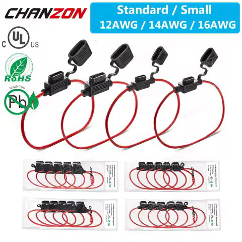 5pcs Auto Car Blade Inline Types ATC ATO Medium ATM Small Fuse Waterproof Holder Case Motor Tap Blow
