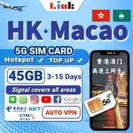 HongKong Macau sim card 【daily700M-3GB】3HK CTM sim card 3-15days 4G/5G high speed data 港澳上网卡