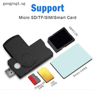 [gongjing] UTHAI X02 USB SIM Smart Card Reader For  CAC ID SIM SD TF/Micro SD sg