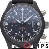 國際手錶公司(IWC)飛行員計時腕錶TOP Gun IW378901 CE/TI/皮革男士腕錶 黑色 成色極佳 [二手]