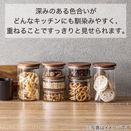 NITORI ACACIA LID GLASS CANISTER S 230ML