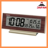 [Direct from Japan][Brand New]Seiko Clock Alarm Clock Always on, electric wave digital, calendar, temperature, humidity display, visible at night, white SQ762W SEIKO