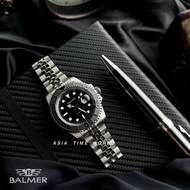 BALMER | 7918G SS-4 Sapphire Men's Watch with Black Dial Silver JUBILEE Stainless Steel Official War