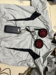 非Makita空調服。全新日本風神風扇衫跟12v風扇電源一套四擋快充可以用一日。特價一套350