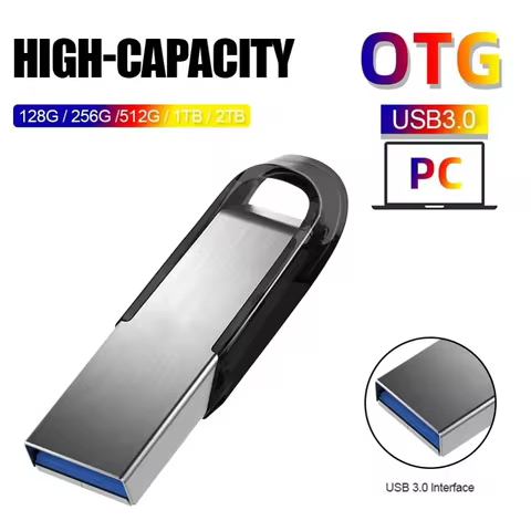 Original 2TB USB 3.2 Metal Flash Drives Super High Speed Pendrive 1TB 512GB Pen Drives Portable USB 