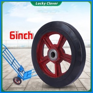 ⏙  ⏟  ⏓ 6 inch Pushcart Solid Rubber Wheel Push Cart Wheel Heavy Duty