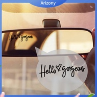 《penstok》 Car Mirror Sticker Self-affirmation Stickers 3pcs Hello Gorgeous Rearview Mirror Decals Self-adhesive Vanity Mirror Stickers for Car Window Decor Auto Accessories Gif
