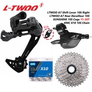 LTWOO A7 1X10S Groupset Elite RD Rear Derailleur Shifter SUNSHINE Cogs 36/42/46/50T KMC Chain For MT