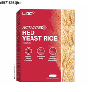 Lac Red Yeast Rice 600mg Vegicap 60s Natural Digestive Health Support Cholesterol Control Supplement