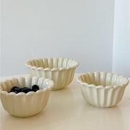 Cream ceramic lovely milk Huhu home rice bowl Dessert bowl soup bowl tableware yogurt bowl