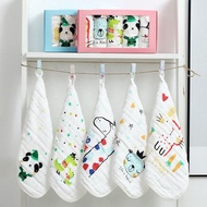 Muslin Six-Layer Pure Cotton Gauze Handkerchief/Square Towel/Gauze Towel/Saliva Towel/Random Style