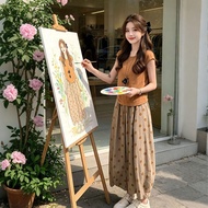 New Style Orange Women's Summer Casual Outfit - Two-Piece Set