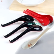 Red Black Soup Spoon With Hook / Soup Spoon Plastic Long Handle / Sudu Sup Plastik