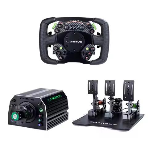 CAMMUS PC Gaming Simulator Accessories Sim Driving Force Racing Wheels GT Steering Wheel and Pedals