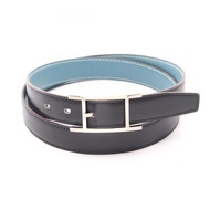 [Used] Hermes HERMES Belt Cantin Api 3 Noir Blue Jean Calfskin (Cowhide) Belt Men's Used B