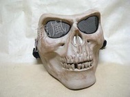 全罩式骷髏面罩-枯骨(防毒面具護目鏡眼罩防護罩頭套角色扮演歹徒變蠅人cosplay防風鏡生存遊戲萬聖節 死人骨頭