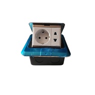 IP44 EU 2 pin Silver Waterproof FloorStop Kontak