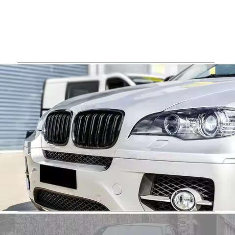 Front Grill BMW X5 Gloss Black Front Kidney Grill Double Slat 2 Line l for BMW X5 2007-2013 E70/X6 2