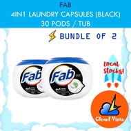 [Bundle of 2] Fab 4in1 Laundry Capsules 24 Pods/30 Pods