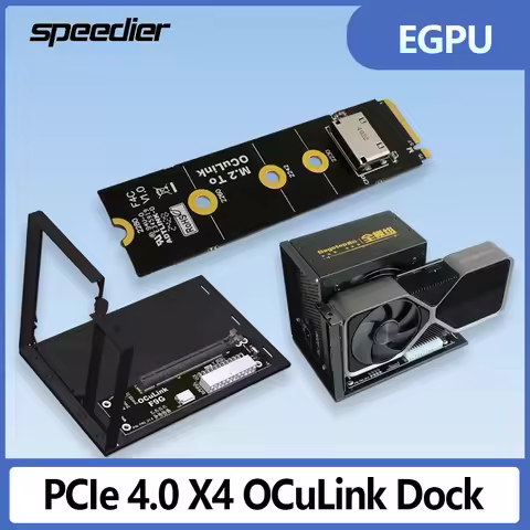 EGPU OCuLink Dock PCIe 4.0 X4 Speed External Video Graphics Card Docking Station F9G for PC Notebook