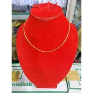 [✅Garansi] Kalung Padi 1/2 Suku Lapis Emas 24K. Pnjng 45Cm