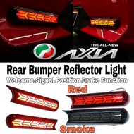 Perodua Axia 2023 New Rear Bumper Reflector Light Signal Brake Welcome Lamp Baru Smoke Red DIY Skirt lampu belakang