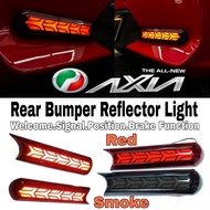 Perodua Axia 2023 New Rear Bumper Reflector Light Signal Brake Welcome Lamp Baru Smoke Red DIY Skirt