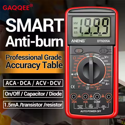 AC DC Digital Multimeter Transistor Tester LCD Smart Electrical NCV Test Meter Profesional Analog Au
