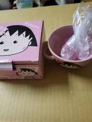 日本卡通櫻桃小丸子匙碗套装